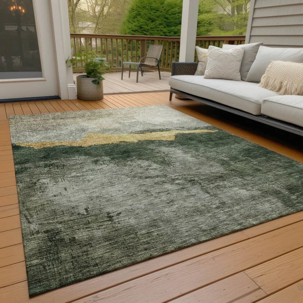 LOOMLAN Rugs Zailor Fern Washable Indoor-Outdoor Rug