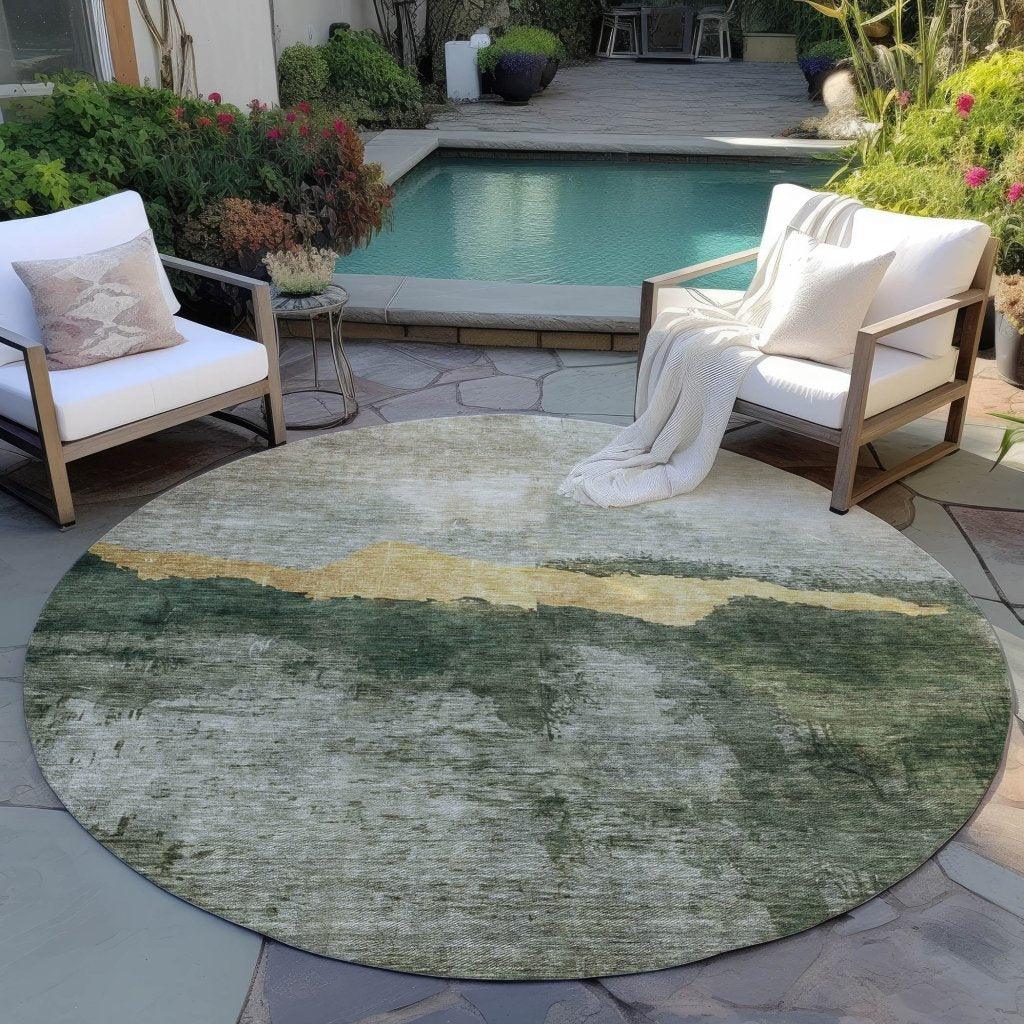 LOOMLAN Rugs Zailor Fern Washable Indoor-Outdoor Rug