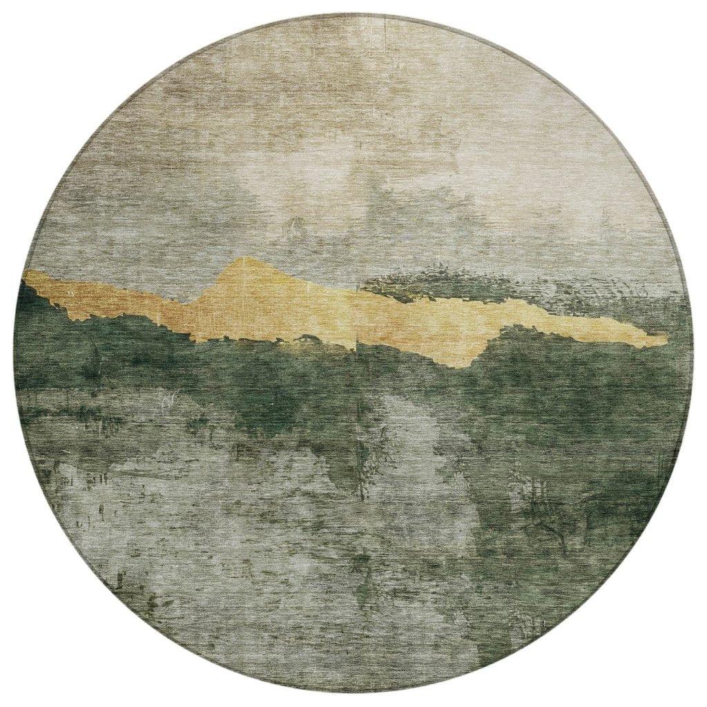 LOOMLAN Rugs Zailor Fern Washable Indoor-Outdoor Rug