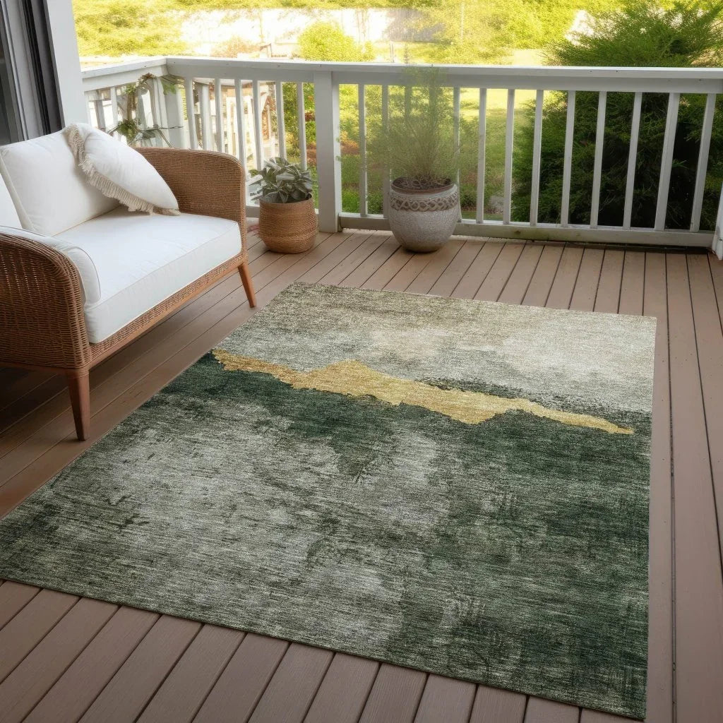 LOOMLAN Rugs Zailor Fern Washable Indoor-Outdoor Rug