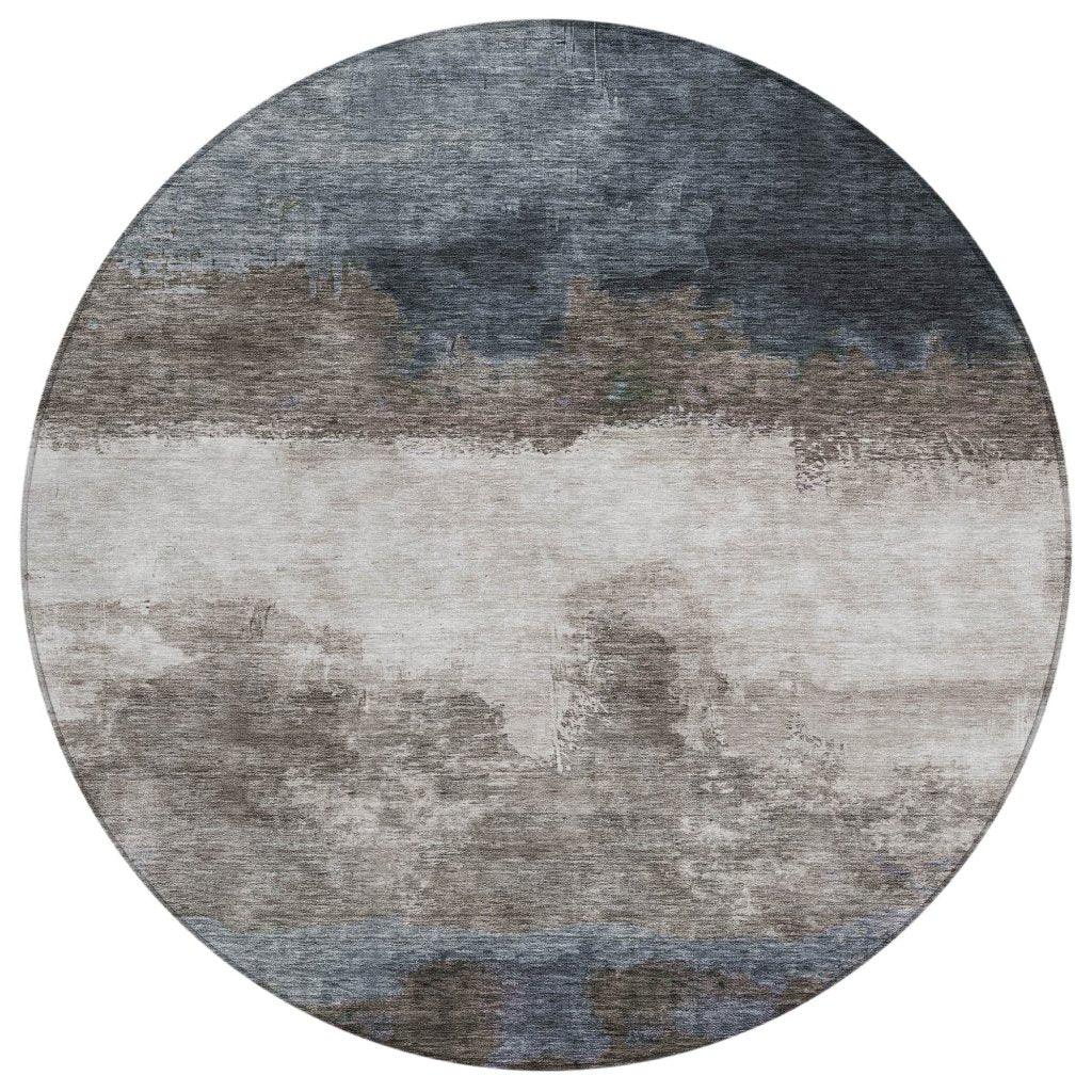 LOOMLAN Rugs Zailor Gray Washable Indoor-Outdoor Rug