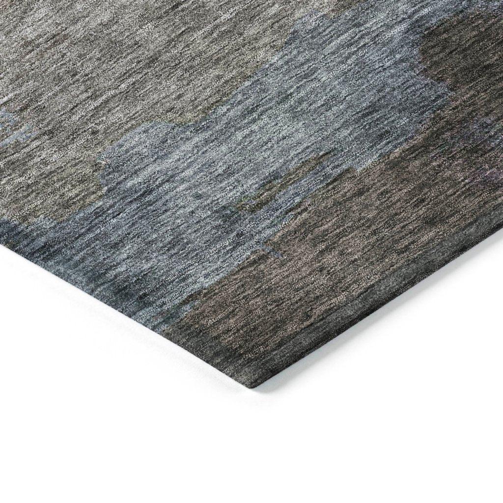 LOOMLAN Rugs Zailor Gray Washable Indoor-Outdoor Rug
