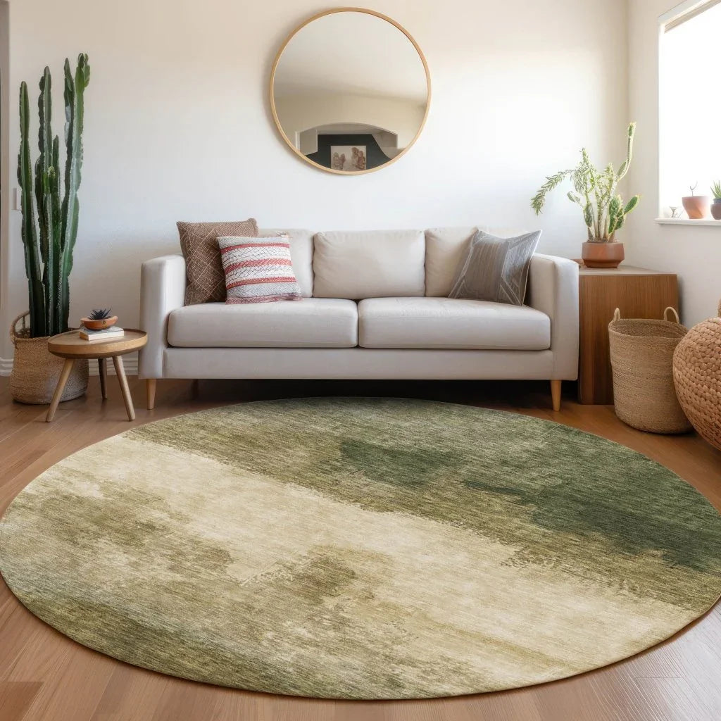 LOOMLAN Rugs Zailor Green Washable Indoor-Outdoor Rug