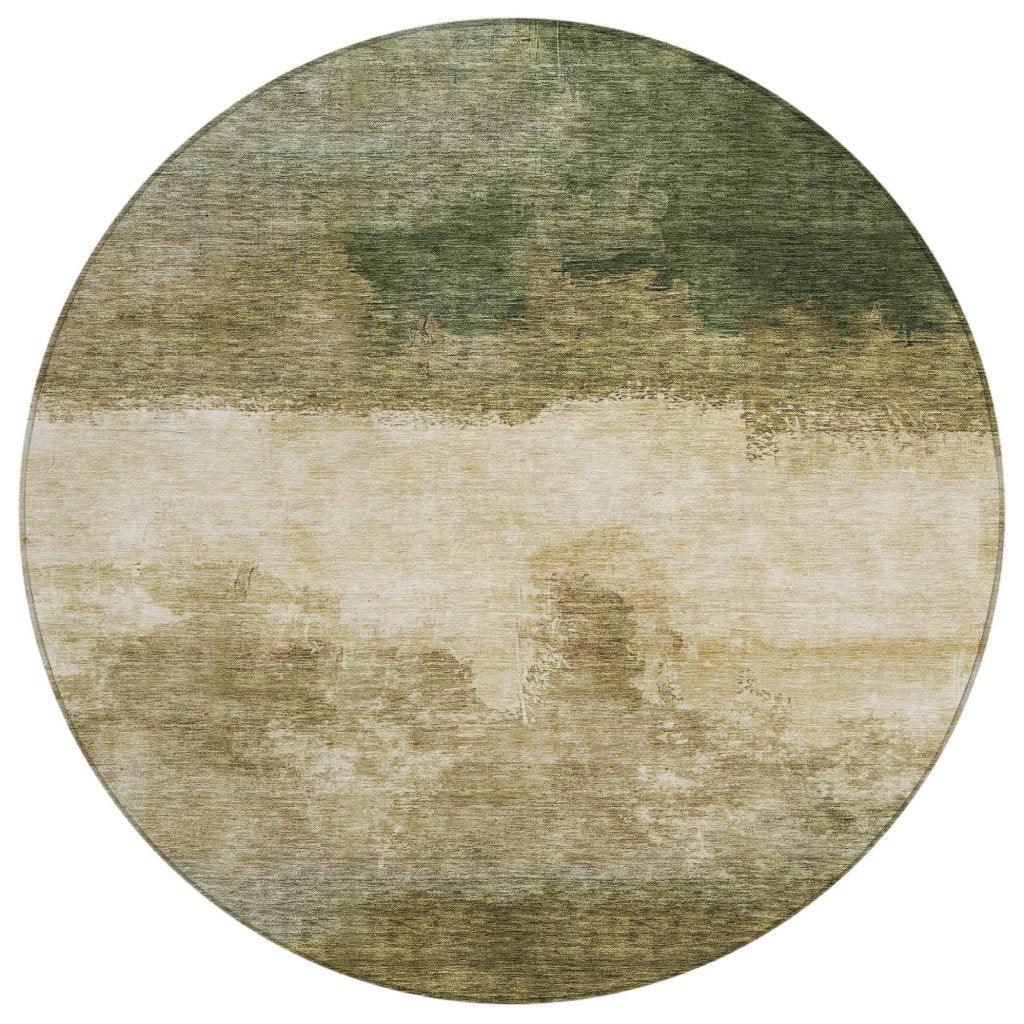 LOOMLAN Rugs Zailor Green Washable Indoor-Outdoor Rug
