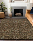 LOOMLAN Rugs Zara Brown Washable Indoor-Outdoor Rug