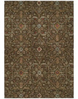 LOOMLAN Rugs Zara Brown Washable Indoor-Outdoor Rug