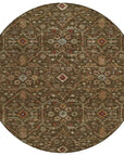 LOOMLAN Rugs Zara Brown Washable Indoor-Outdoor Rug