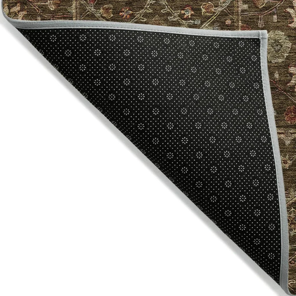 LOOMLAN Rugs Zara Brown Washable Indoor-Outdoor Rug