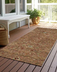 LOOMLAN Rugs Zara Orange Washable Indoor-Outdoor Rug