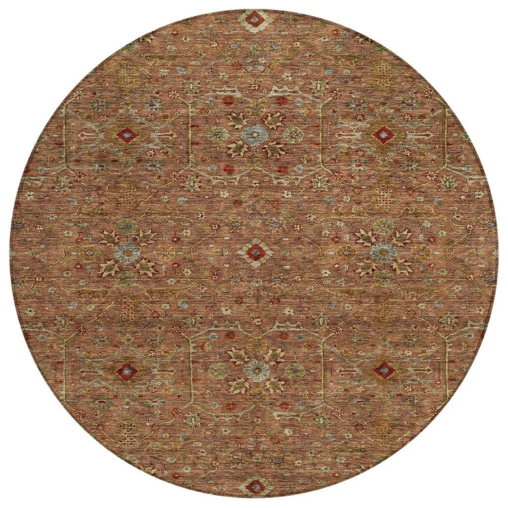 LOOMLAN Rugs Zara Orange Washable Indoor-Outdoor Rug
