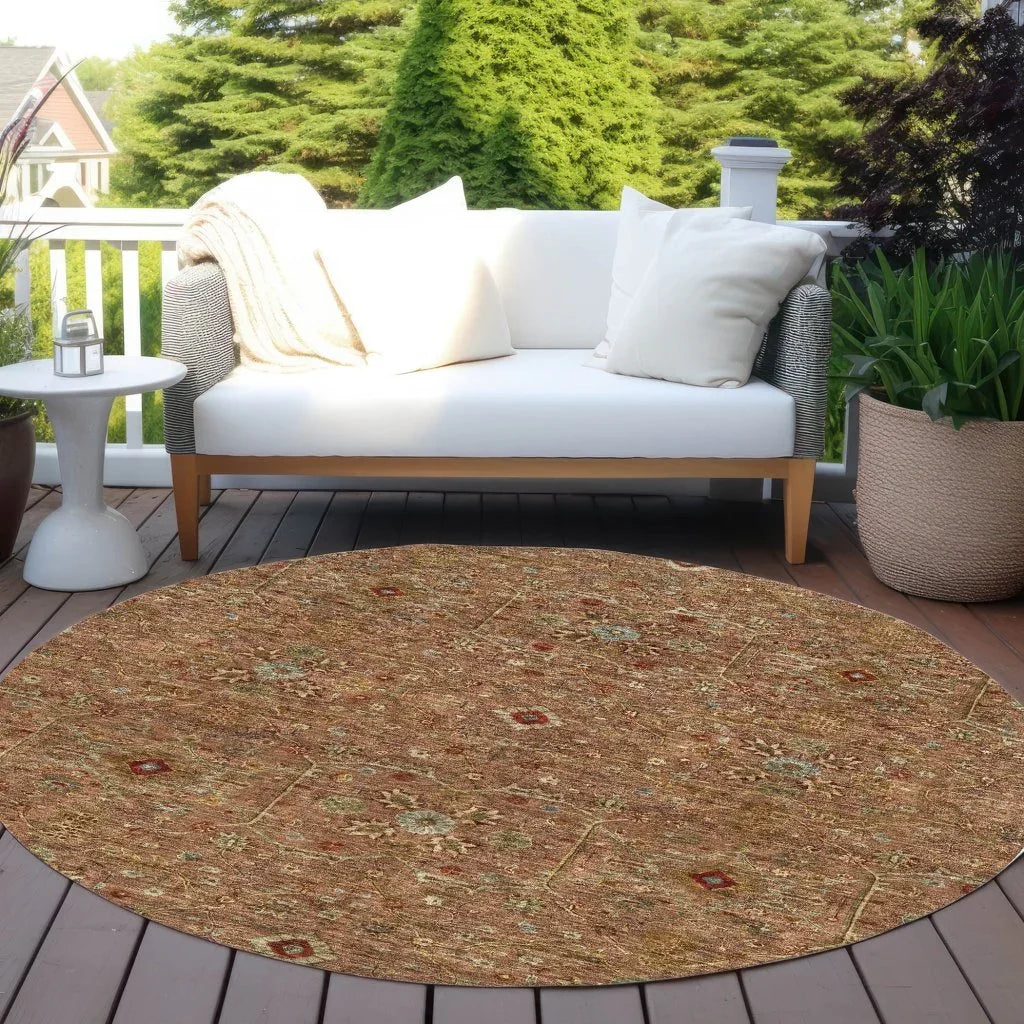 LOOMLAN Rugs Zara Orange Washable Indoor-Outdoor Rug