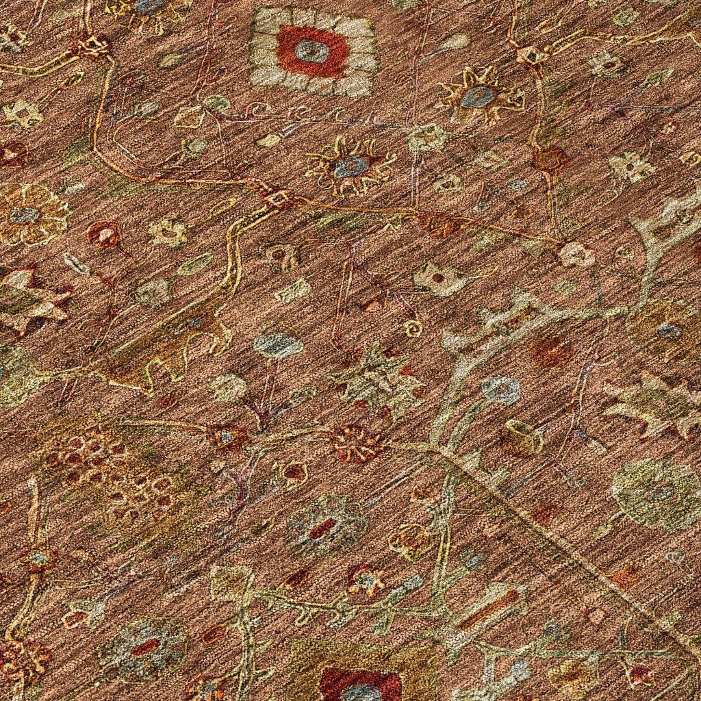 LOOMLAN Rugs Zara Orange Washable Indoor-Outdoor Rug