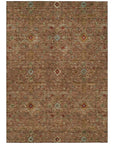 LOOMLAN Rugs Zara Orange Washable Indoor-Outdoor Rug