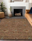 LOOMLAN Rugs Zara Orange Washable Indoor-Outdoor Rug