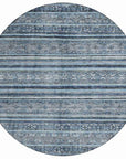 LOOMLAN Rugs Zaraxa Blue Washable Indoor-Outdoor Rug