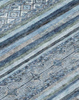 LOOMLAN Rugs Zaraxa Blue Washable Indoor-Outdoor Rug