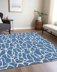 Zarelia Blue Washable Indoor - Outdoor Rug - LOOMLAN - LOOMLAN Rugs - Outdoor Rugs