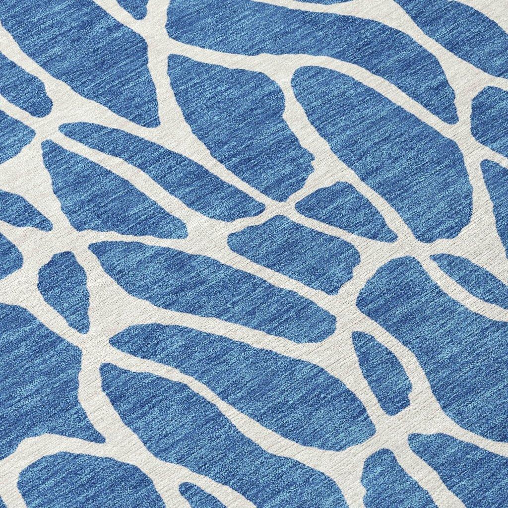 Zarelia Blue Washable Indoor - Outdoor Rug - LOOMLAN - LOOMLAN Rugs - Outdoor Rugs