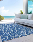 Zarelia Blue Washable Indoor - Outdoor Rug - LOOMLAN - LOOMLAN Rugs - Outdoor Rugs