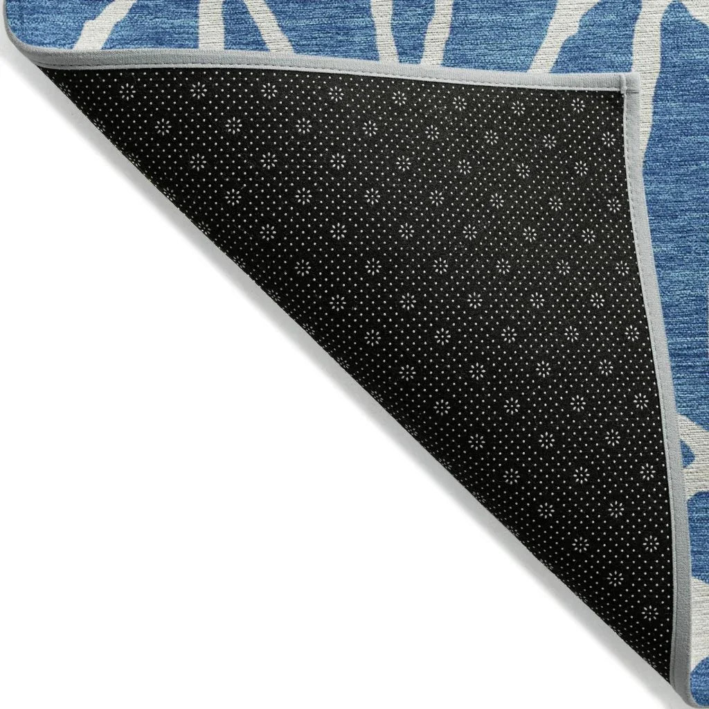 Zarelia Blue Washable Indoor - Outdoor Rug - LOOMLAN - LOOMLAN Rugs - Outdoor Rugs