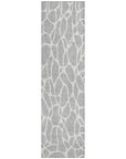LOOMLAN Rugs Zarelia Silver Washable Indoor-Outdoor Rug