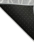 LOOMLAN Rugs Zarelia Silver Washable Indoor-Outdoor Rug