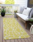 LOOMLAN Rugs Zarelia Yellow Washable Indoor-Outdoor Rug