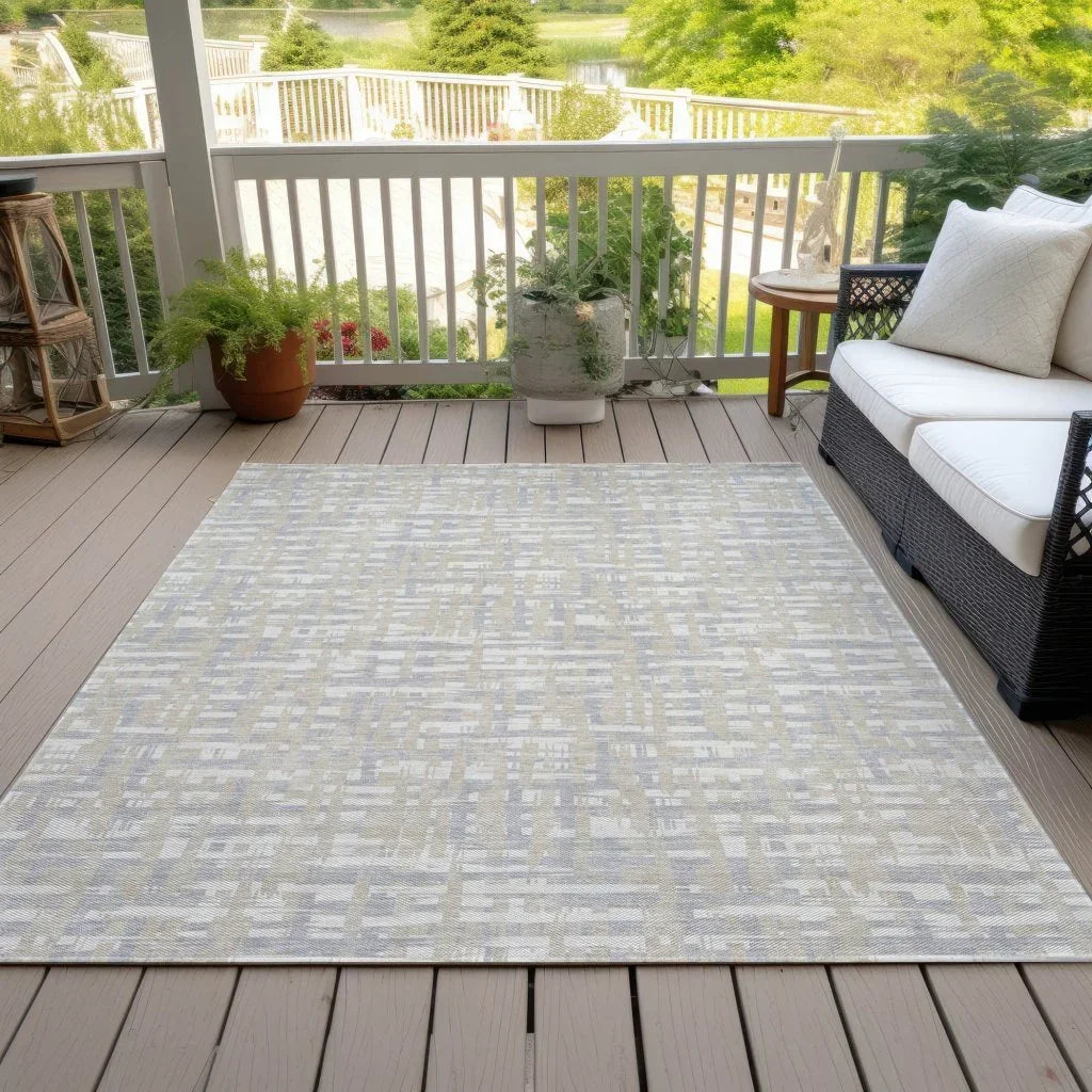 LOOMLAN Rugs Zarifa Beige Washable Indoor-Outdoor Rug