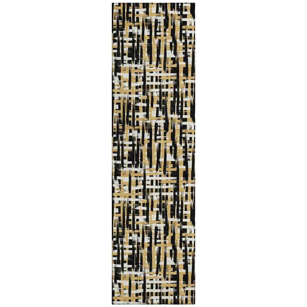 LOOMLAN Rugs Zarifa Black Washable Indoor-Outdoor Rug
