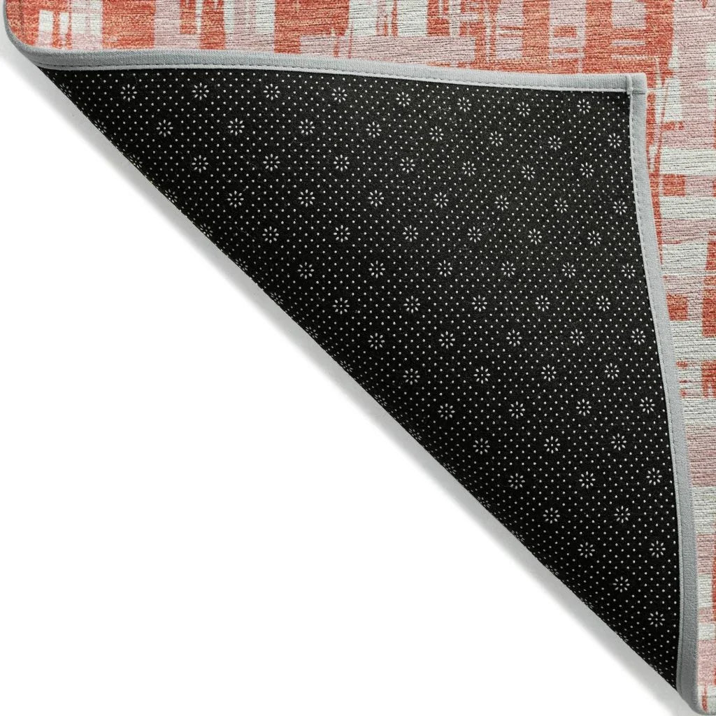 LOOMLAN Rugs Zarifa Coral Washable Indoor-Outdoor Rug