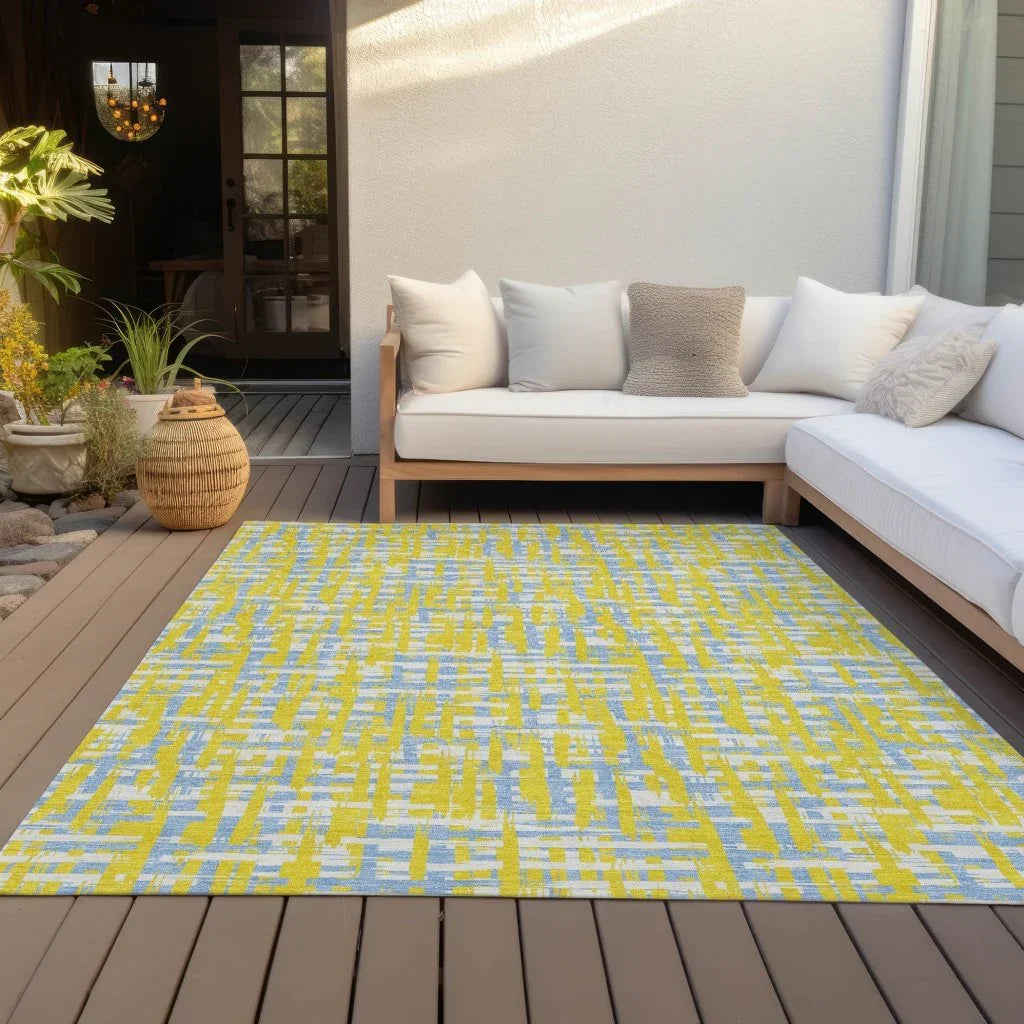 LOOMLAN Rugs Zarifa Gold Washable Indoor-Outdoor Rug