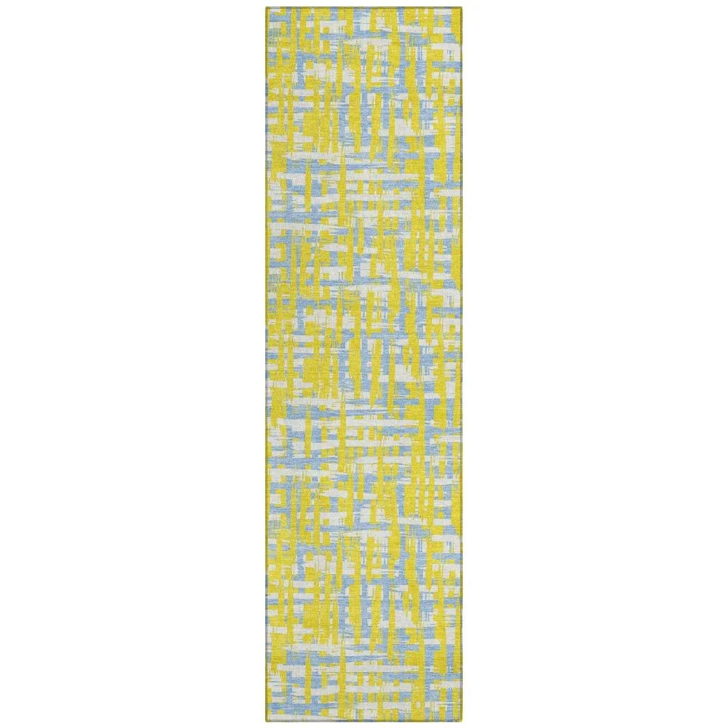 LOOMLAN Rugs Zarifa Gold Washable Indoor-Outdoor Rug