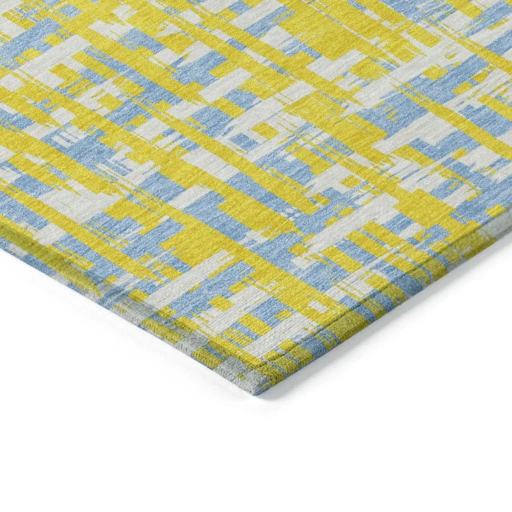 LOOMLAN Rugs Zarifa Gold Washable Indoor-Outdoor Rug