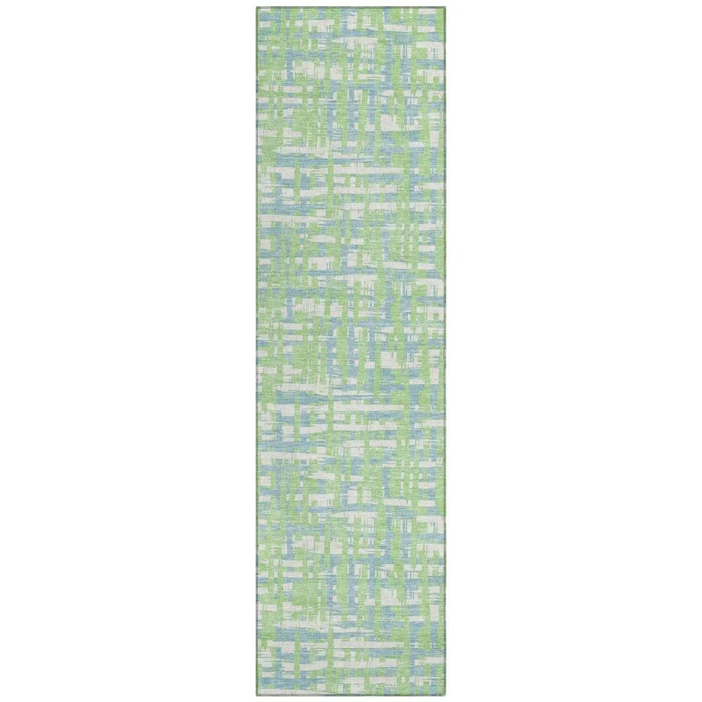 LOOMLAN Rugs Zarifa Green Washable Indoor-Outdoor Rug