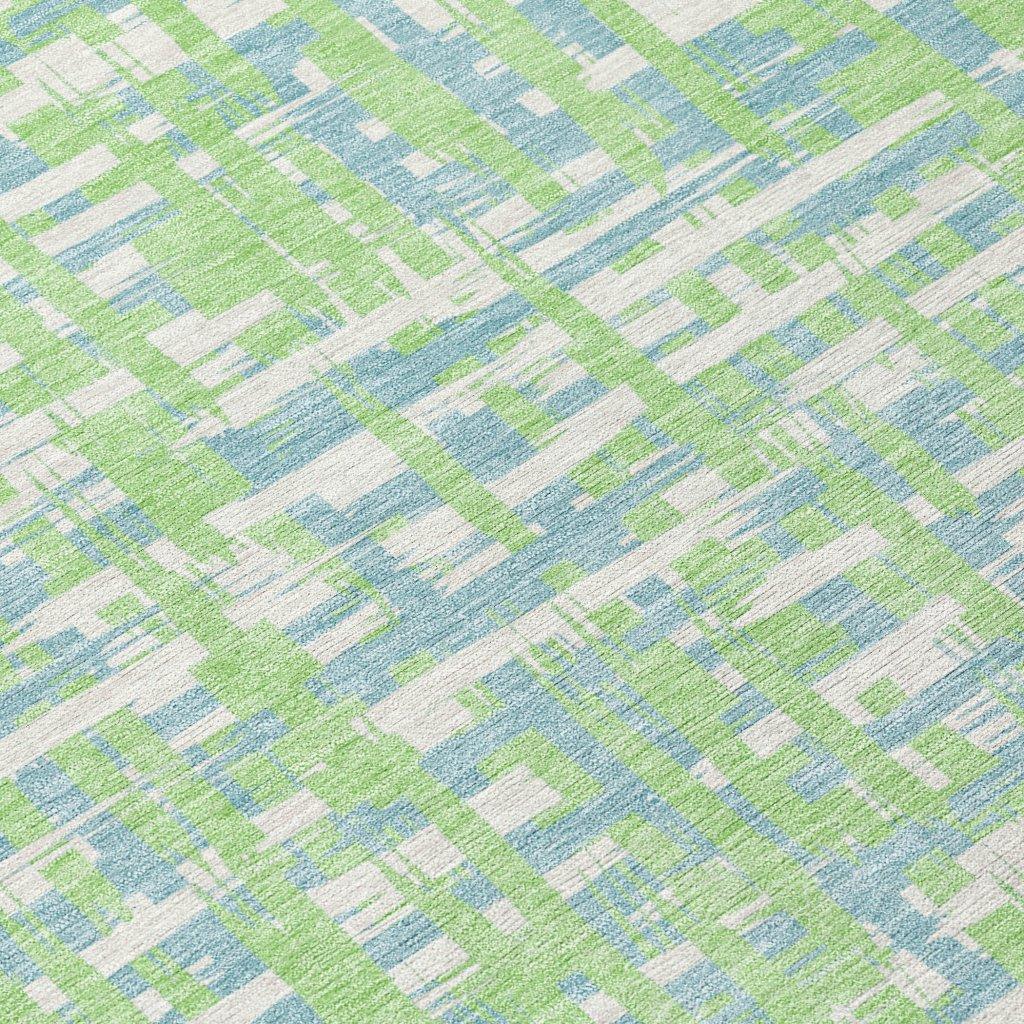 LOOMLAN Rugs Zarifa Green Washable Indoor-Outdoor Rug
