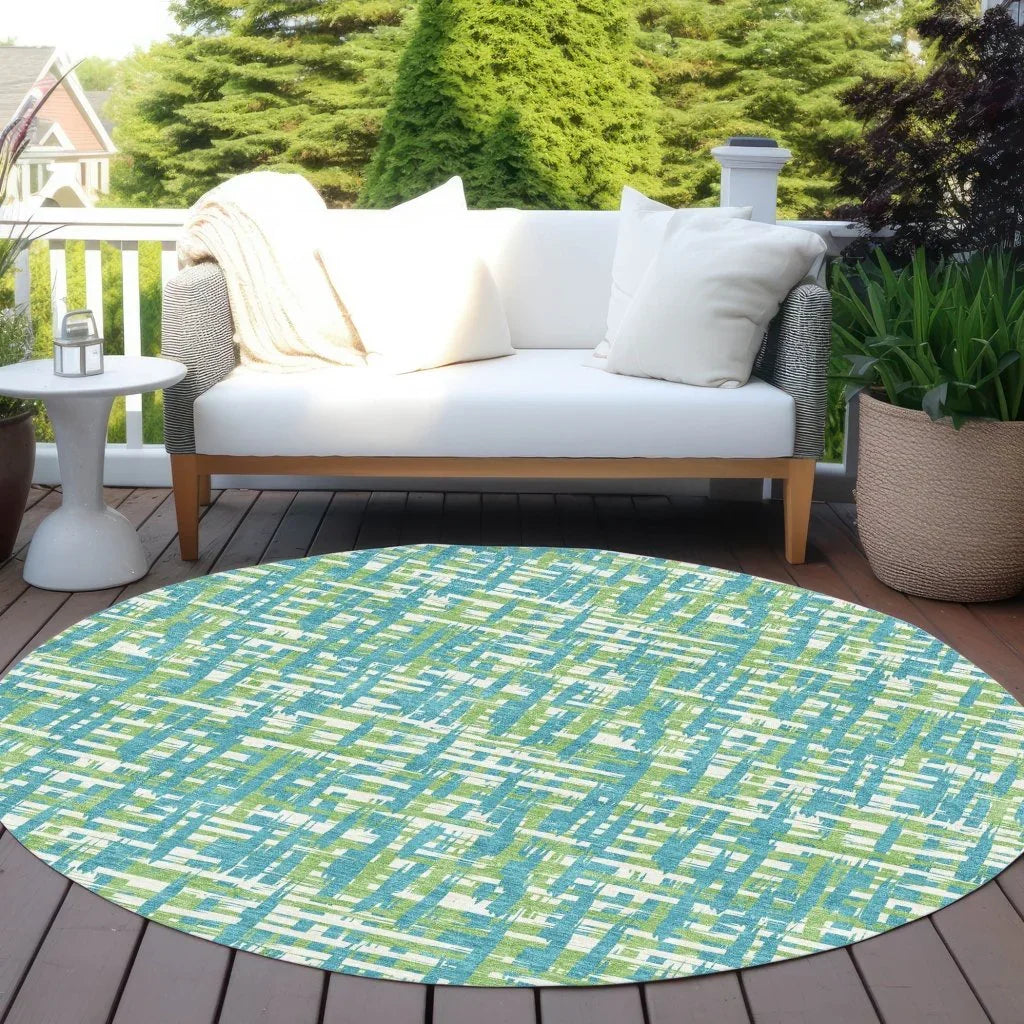 LOOMLAN Rugs Zarifa Teal Washable Indoor-Outdoor Rug