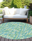 LOOMLAN Rugs Zarifa Teal Washable Indoor-Outdoor Rug