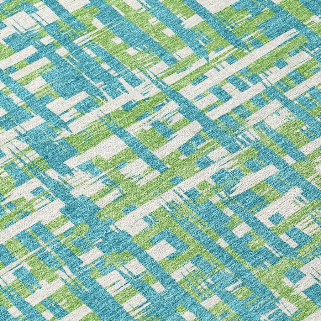 LOOMLAN Rugs Zarifa Teal Washable Indoor-Outdoor Rug