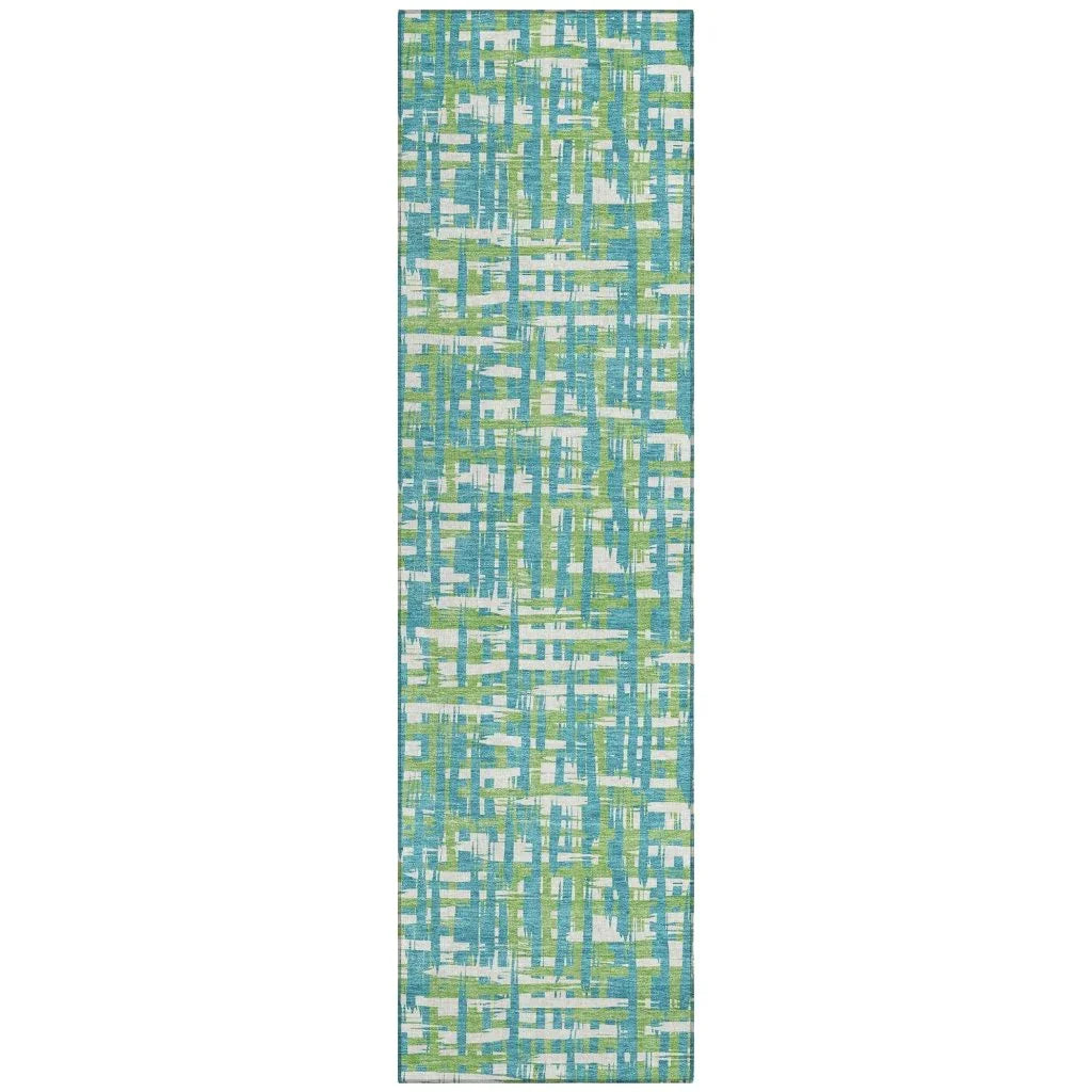 LOOMLAN Rugs Zarifa Teal Washable Indoor-Outdoor Rug