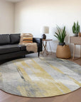 LOOMLAN Rugs Zarinae Gold Washable Indoor-Outdoor Rug