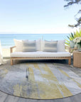 LOOMLAN Rugs Zarinae Gold Washable Indoor-Outdoor Rug