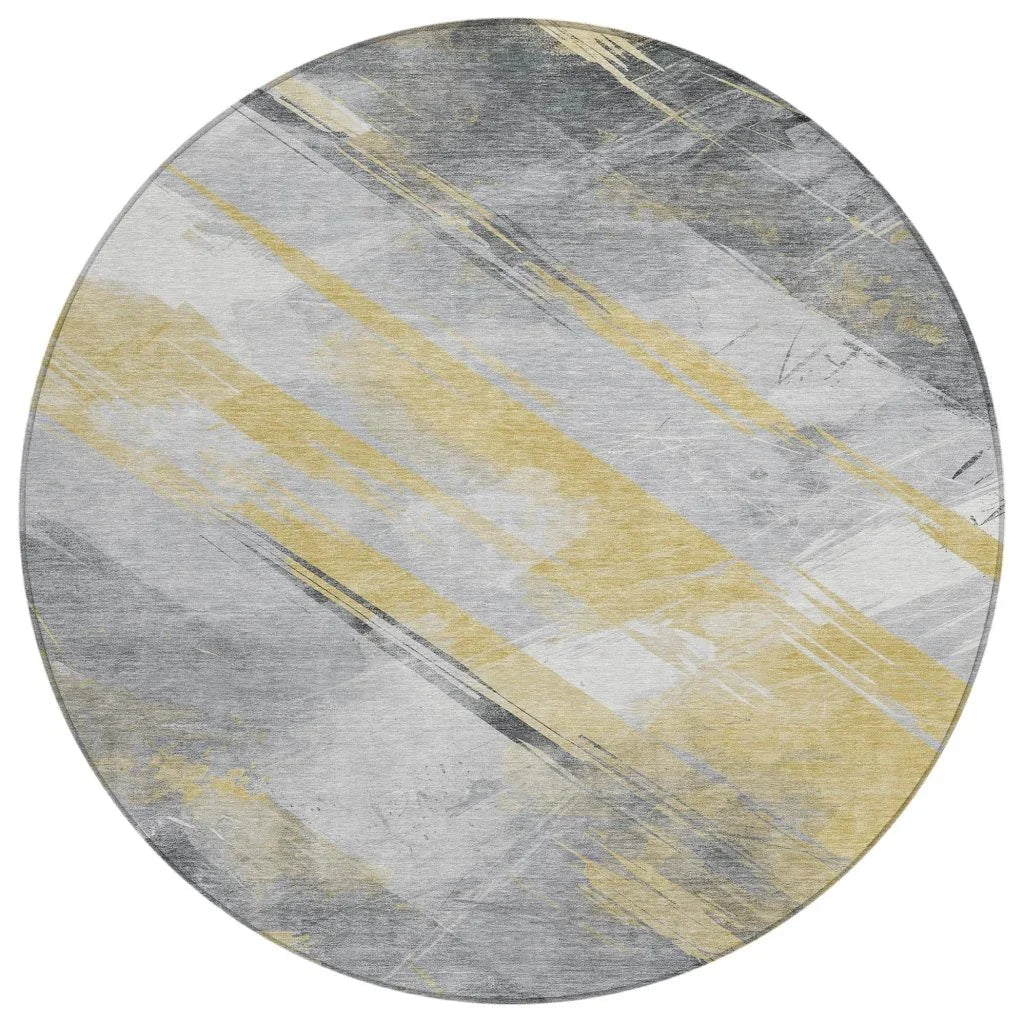 LOOMLAN Rugs Zarinae Gold Washable Indoor-Outdoor Rug