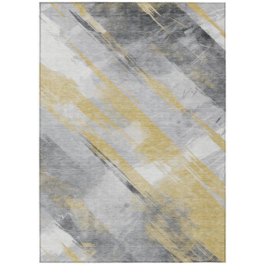 LOOMLAN Rugs Zarinae Gold Washable Indoor-Outdoor Rug