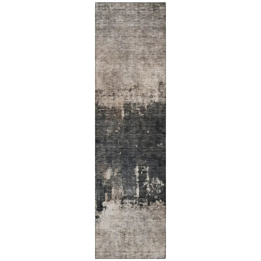 LOOMLAN Rugs Zehara Brown Washable Indoor-Outdoor Rug