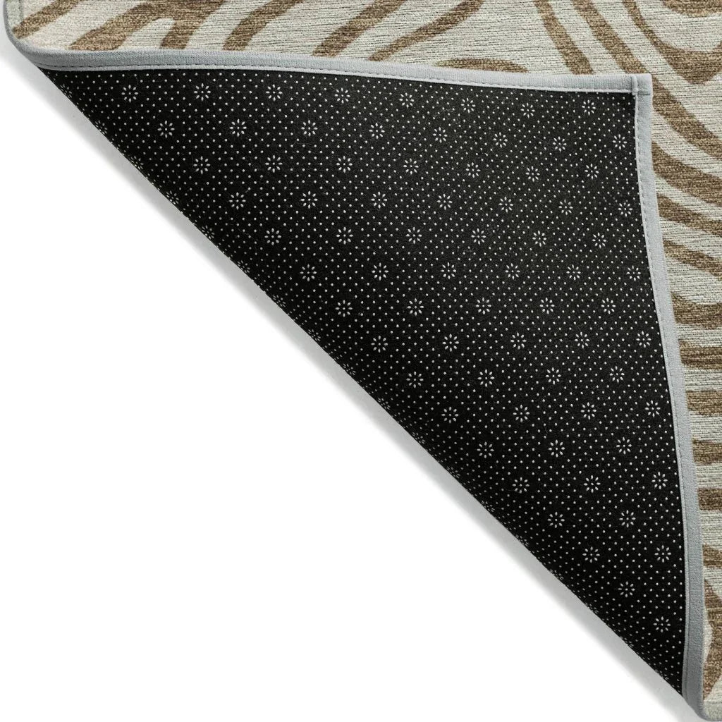 LOOMLAN Rugs Zena Beige Washable Indoor-Outdoor Rug