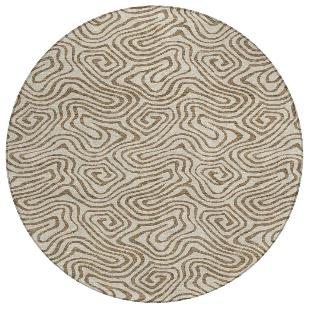 LOOMLAN Rugs Zena Beige Washable Indoor-Outdoor Rug