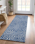 LOOMLAN Rugs Zena Blue Washable Indoor-Outdoor Rug