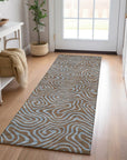 LOOMLAN Rugs Zena Brown Washable Indoor-Outdoor Rug