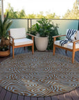 LOOMLAN Rugs Zena Brown Washable Indoor-Outdoor Rug