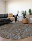 LOOMLAN Rugs Zena Brown Washable Indoor-Outdoor Rug